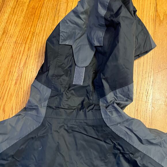 Columbia Jacket Mens Large Field Gear Nylon Hooded Black Neon Green Coat ** - Picture 4 of 10